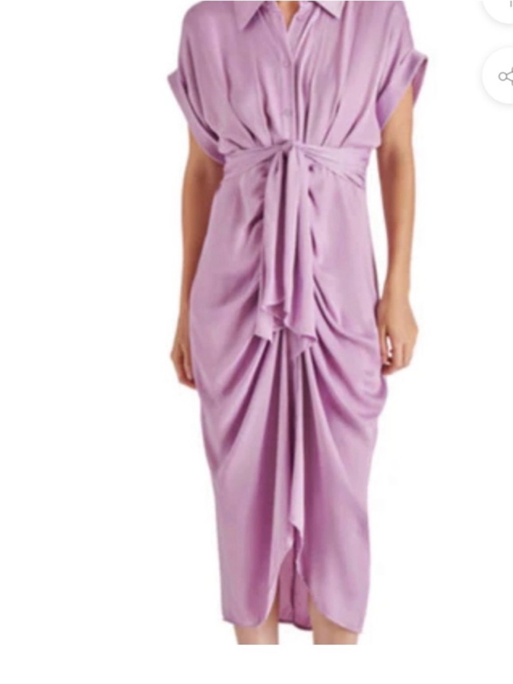 Like New Steve Madden Lavender Knot-Front Midi Dress